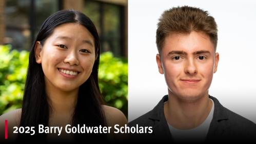 Tiffany Chan CCAS'27 and Alan Rozenblit CCAS'26 were name 2025 Goldwater Scholars