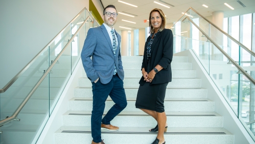 Joseph Cipriano, associate dean of graduate programs and advanced nursing practice and clinical assistant professor Angela M. Kelly, clinical associate professor