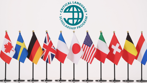 Flags and Critical Language Scholarship Logo
