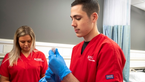 Nursing students at Rutgers School of Nursing–Camden