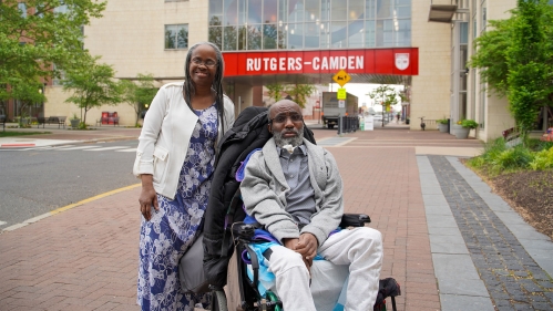 Jackie Sykes and her son Robert