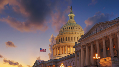 U.S. Capitol at sunset