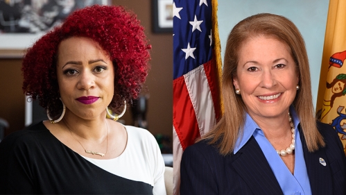 At left, Nikole Hannah-Jones, creator of the 1619 Project, and New Jersey Health Commissioner Judith M. Persichilli to receive honorary degrees