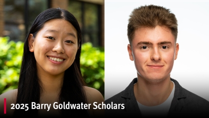 Tiffany Chan CCAS'27 and Alan Rozenblit CCAS'26 were name 2025 Goldwater Scholars