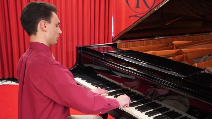 Dominick D’Alessandro at the piano