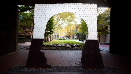 Emerge statue at Rutgers University–Camden