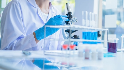 General image of scientific research in a lab.