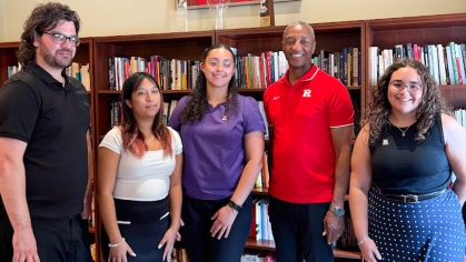 President William F. Tate IV meets with Rutgers–Camden students
