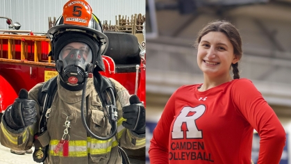 Sophia LaPorta is a trained firefighter and defensive specialist for the Scarlet Raptors volleyball team
