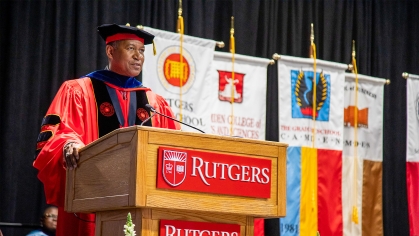 Chancellor Tillis speaking during Convocation