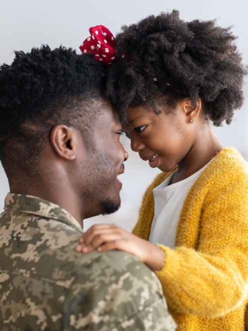 veteran with child