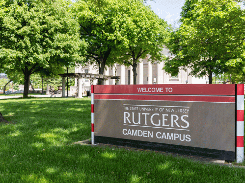 rutgers-camden sign