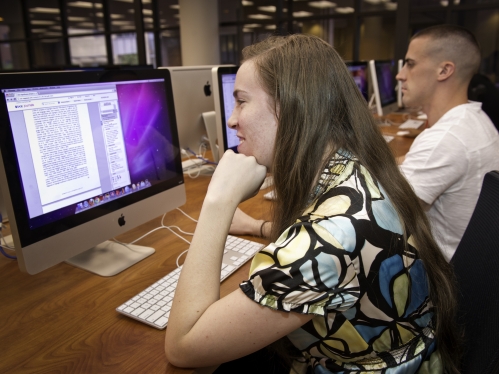 students at computer