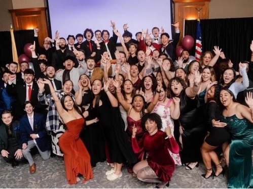 Gala showcasing Greeks dressed in formal attire