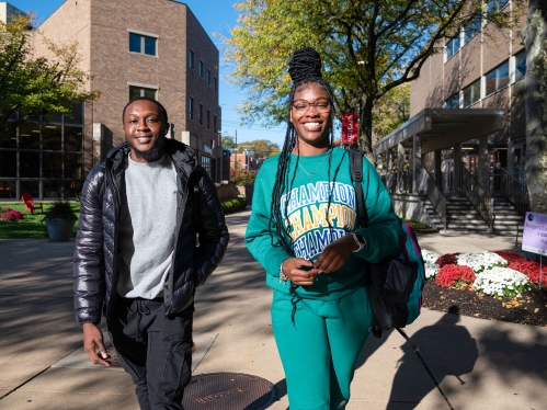 Students on campus