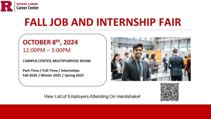 Job Internship Fair Fall Flyer 2024