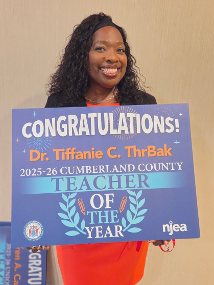 Dr. Tiffanie ThrBak celebrating her honor.