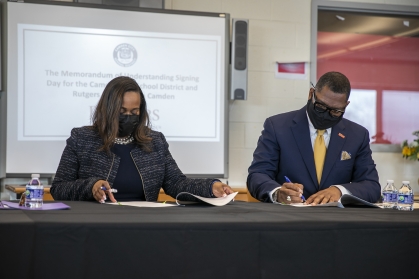 Chancellor Antonio D. Tillis and Superintendent Katrina T. McCombs