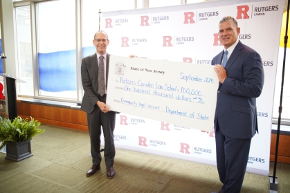 Rutgers Law School Check Presentation
