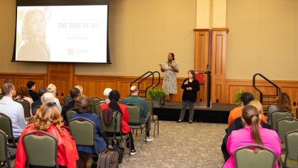 Author Heather McGhee shares about her book "The Sum of Us" during the 2025 Chancellor's Lecture Series