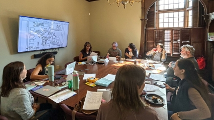 Mercy Romero holds a workshop at the Rutgers–Camden Writer's House