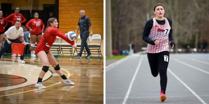 Sophia LaPorta is a member of the Scarlet Raptors volleyball and track teams