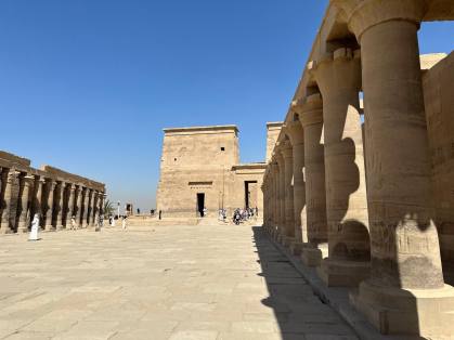 Visitors see the Temple of Isis Complex in Egypt