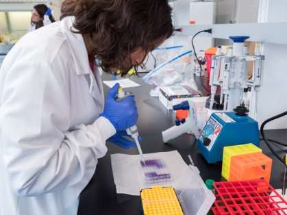 Person in laboratory