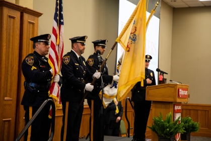 PUPD Color Guard at Chief Lutz Swearing-in Ceremony