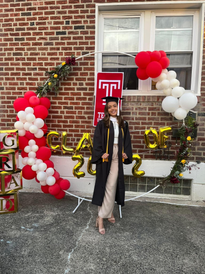 Yamilex Ortiz at her undergraduate graduation.