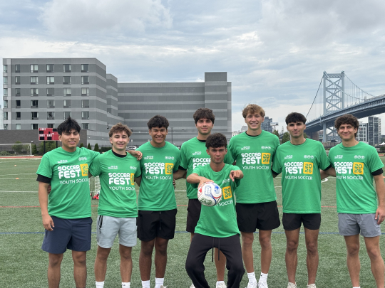 Rutgers Soccer players at SoccerFest26.