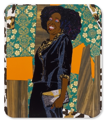 Mama Bush Your Love Keeps Lifting Me Higher and Higher - artwork by Mickalene Thomas