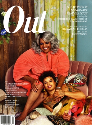 Out Magazine Cover - artwork by Mickalene Thomas