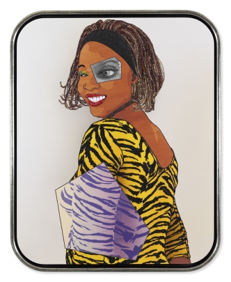 Portrait of Quanikah (Number 5) - artwork by Mickalene Thomas