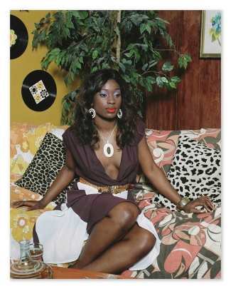 Portrait of Qusuquzah- artwork by Mickalene Thomas