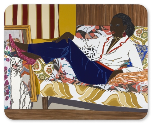 Portrait of Mnonja- artwork by Mickalene Thomas