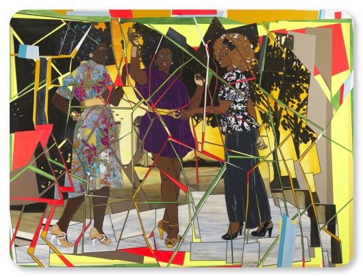 Three Graces Les Trois Femmes Noires - artwork by Mickalene Thomas