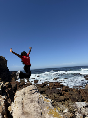 Diallo at the Cape of Good Hope, the southernmost tip of Africa.