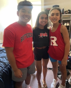 Leo alongside his sisters, Leilani and Leah